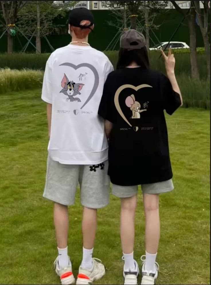 Couple 2 Peace  Printed Oversized T-Shirt