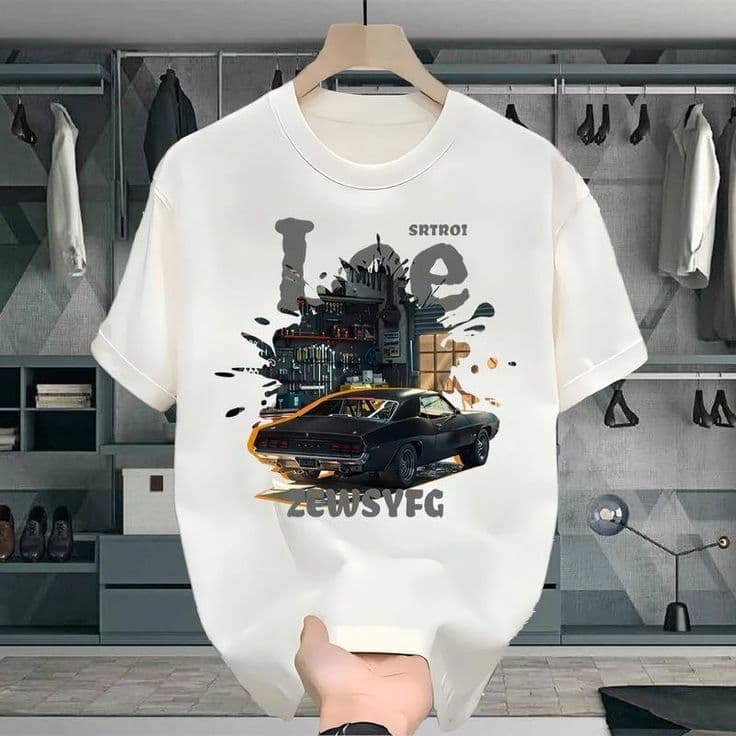 Leo Car Printed Oversized T-Shirt