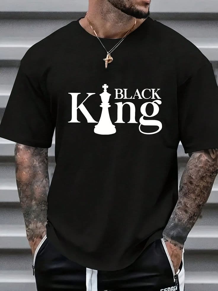 Black King Printed Oversized T-Shirt